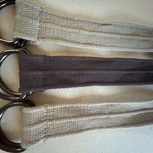 Tan and Brown Ring Belts set of 3